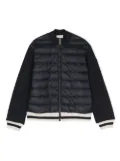 Moncler Enfant logo patch padded bomber jacket - Blue