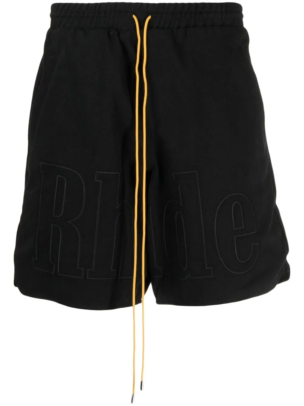 

Rhude logo-embroidered drawstring shorts - Black