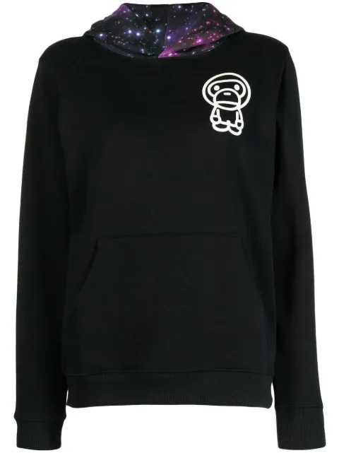 graphic-print pullover hoodie