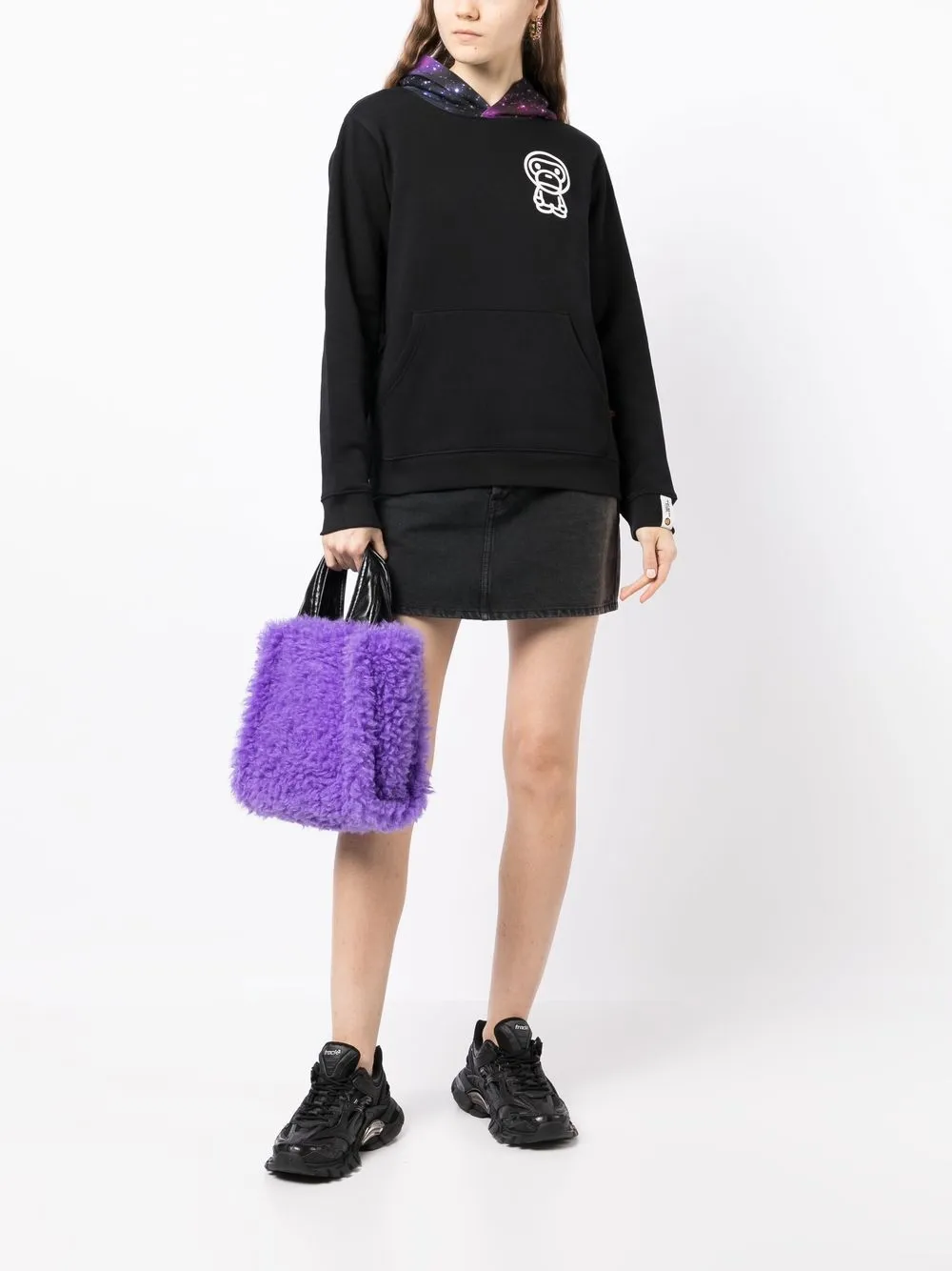 *BABY MILO® STORE BY *A BATHING APE® Hoodie met grafische print - Zwart Top Merken Winkel