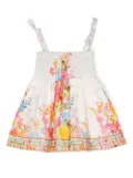 Camilla tie-straps shirred dress - Multicolour