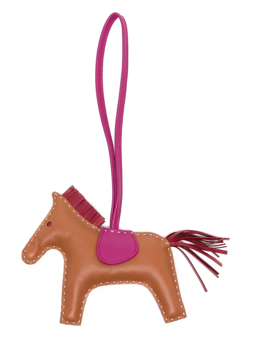 

Hermès 2020 pre-owned Rodeo MM Agneau Milo bag charm - Brown