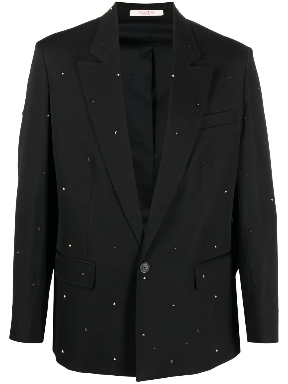 

Valentino Rockstud-embellished wool blazer - Black