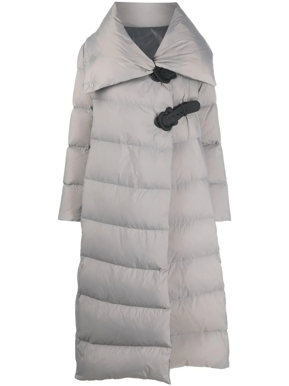 

Emporio Armani buckle-fastening padded down coat - Grey