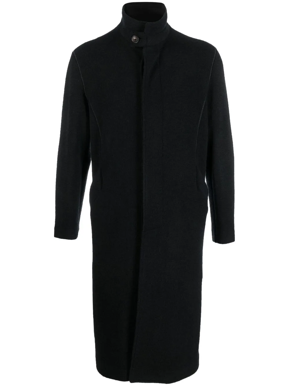 

Emporio Armani seam-detail virgin-wool coat - Black