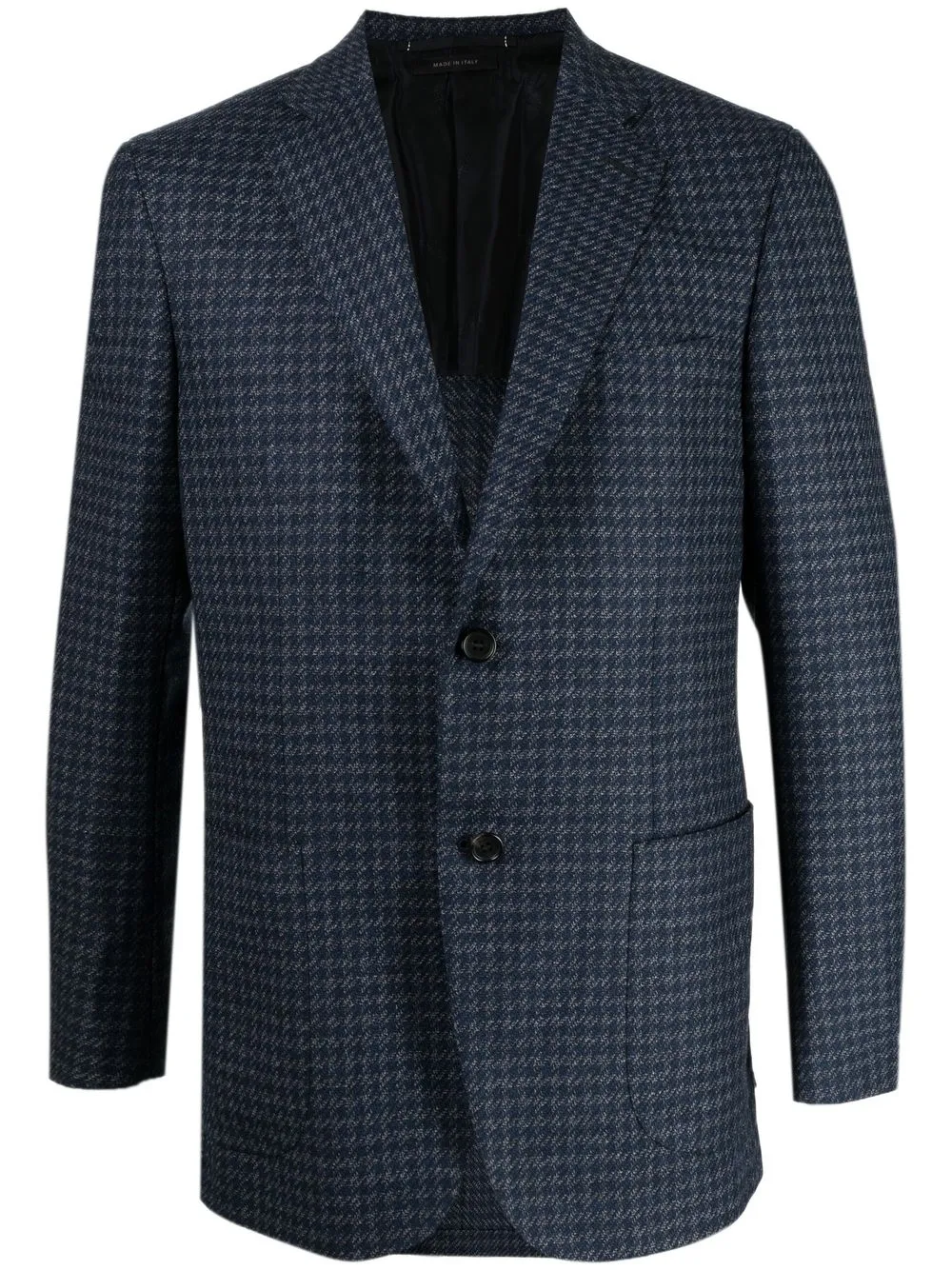 

Brioni virgin wool houndstooth blazer - Blue