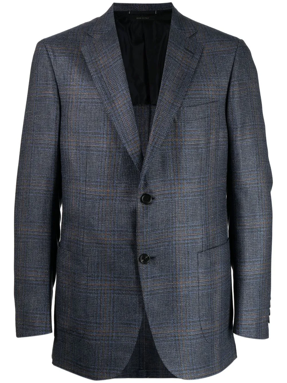 

Brioni plaid single-breasted blazer - Blue