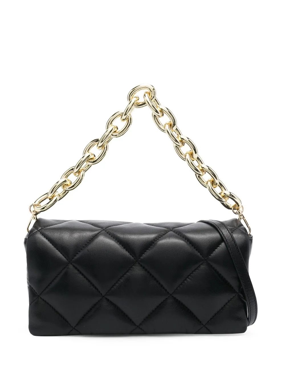 

STAND STUDIO quilted chain-detail shoulder bag - Black