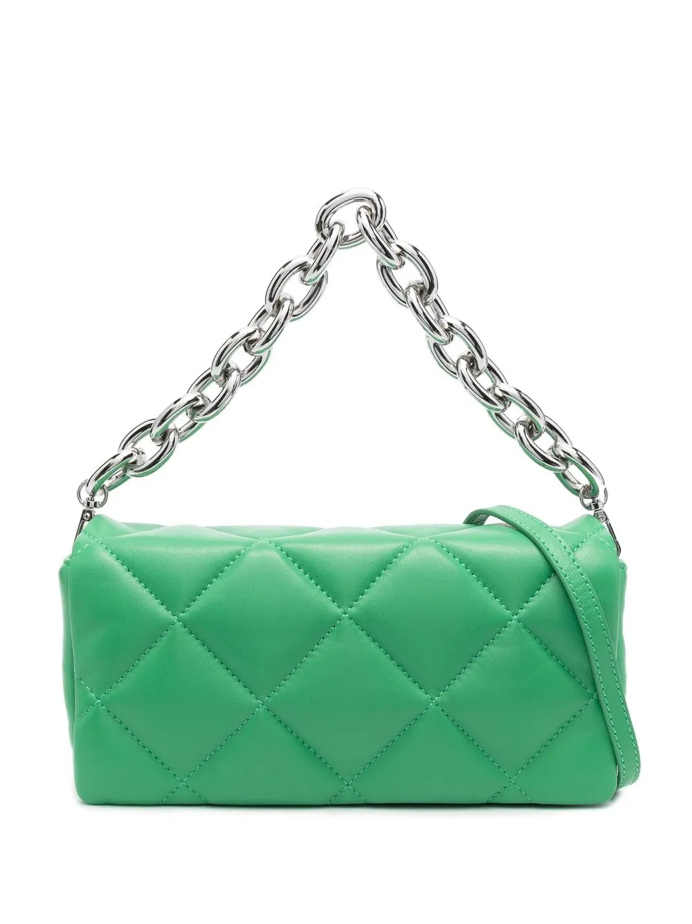 

STAND STUDIO quilted chain-detail shoulder bag - Green