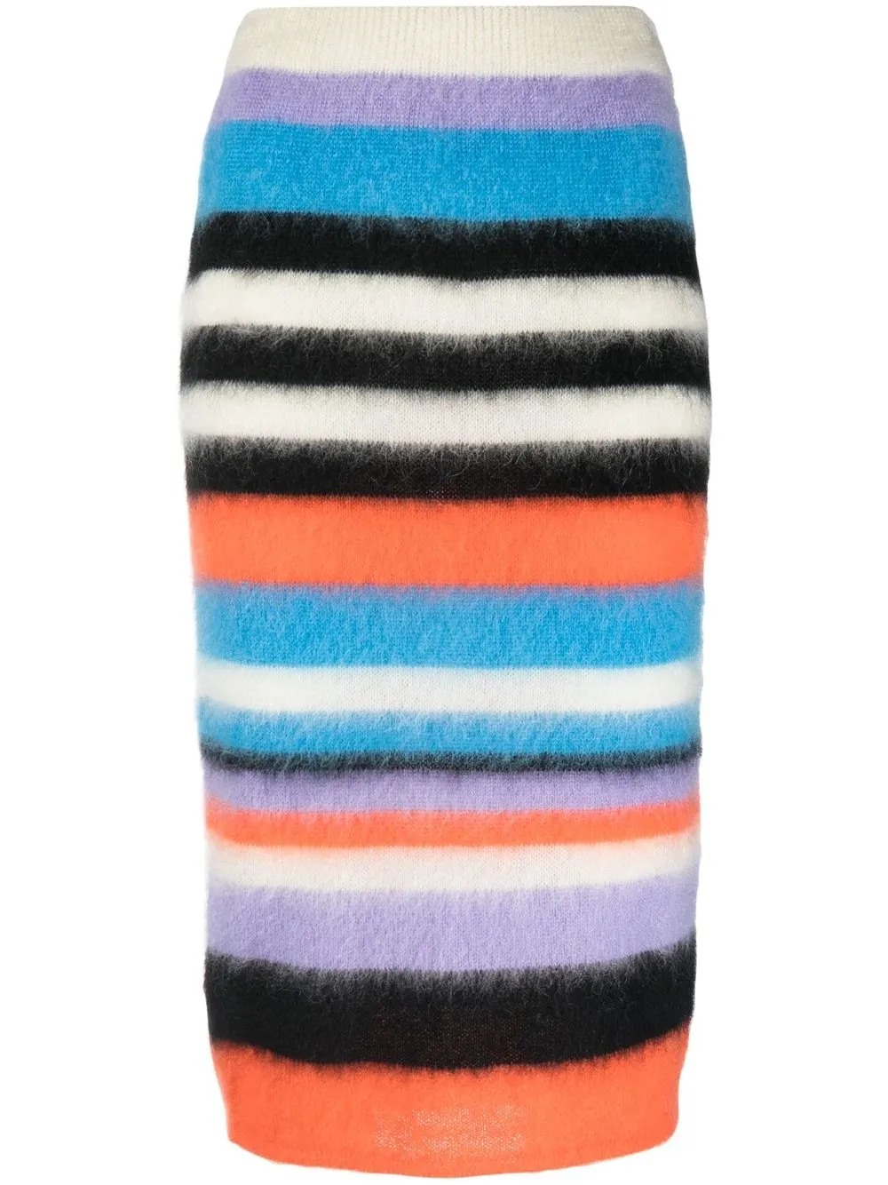 

Roberto Collina striped knitted skirt - White