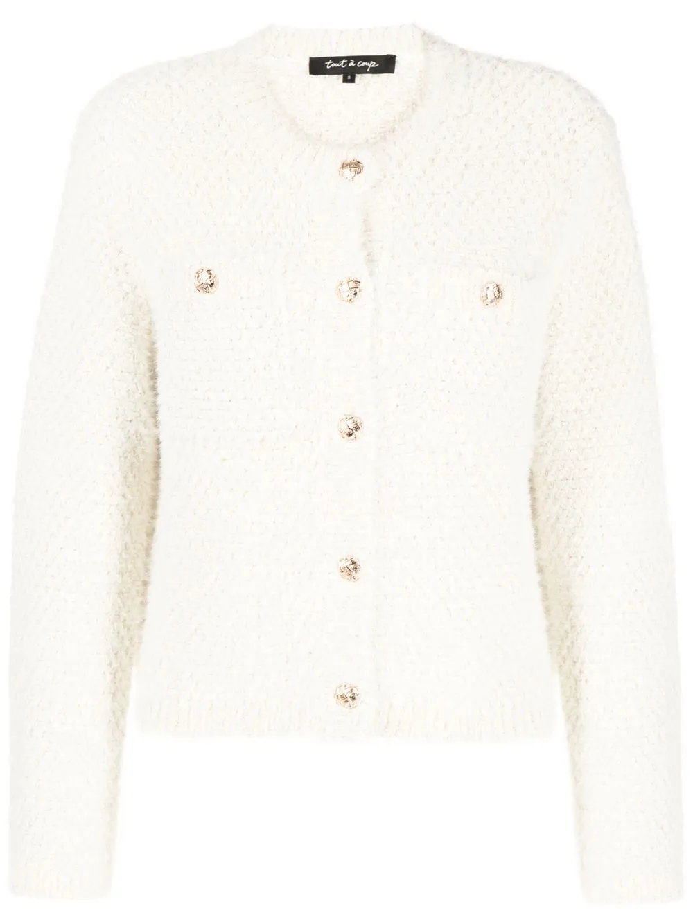 

tout a coup round-neck knit cardigan - White