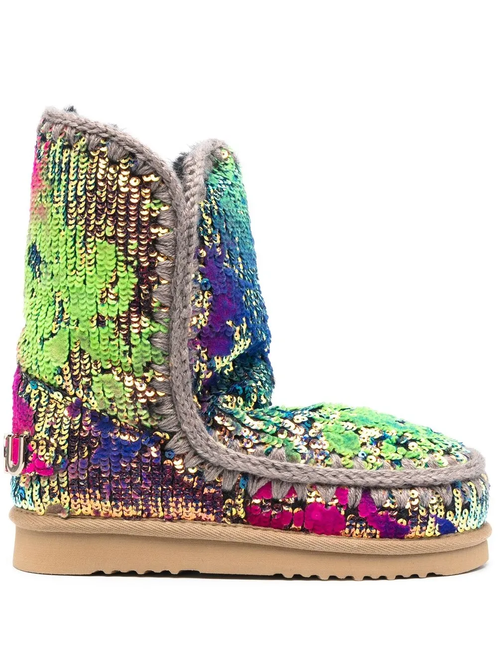 

Mou sequin-embellished ankle boots - Pink