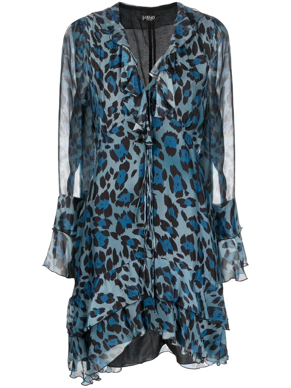 

LIU JO leopard-print mini dress - Blue