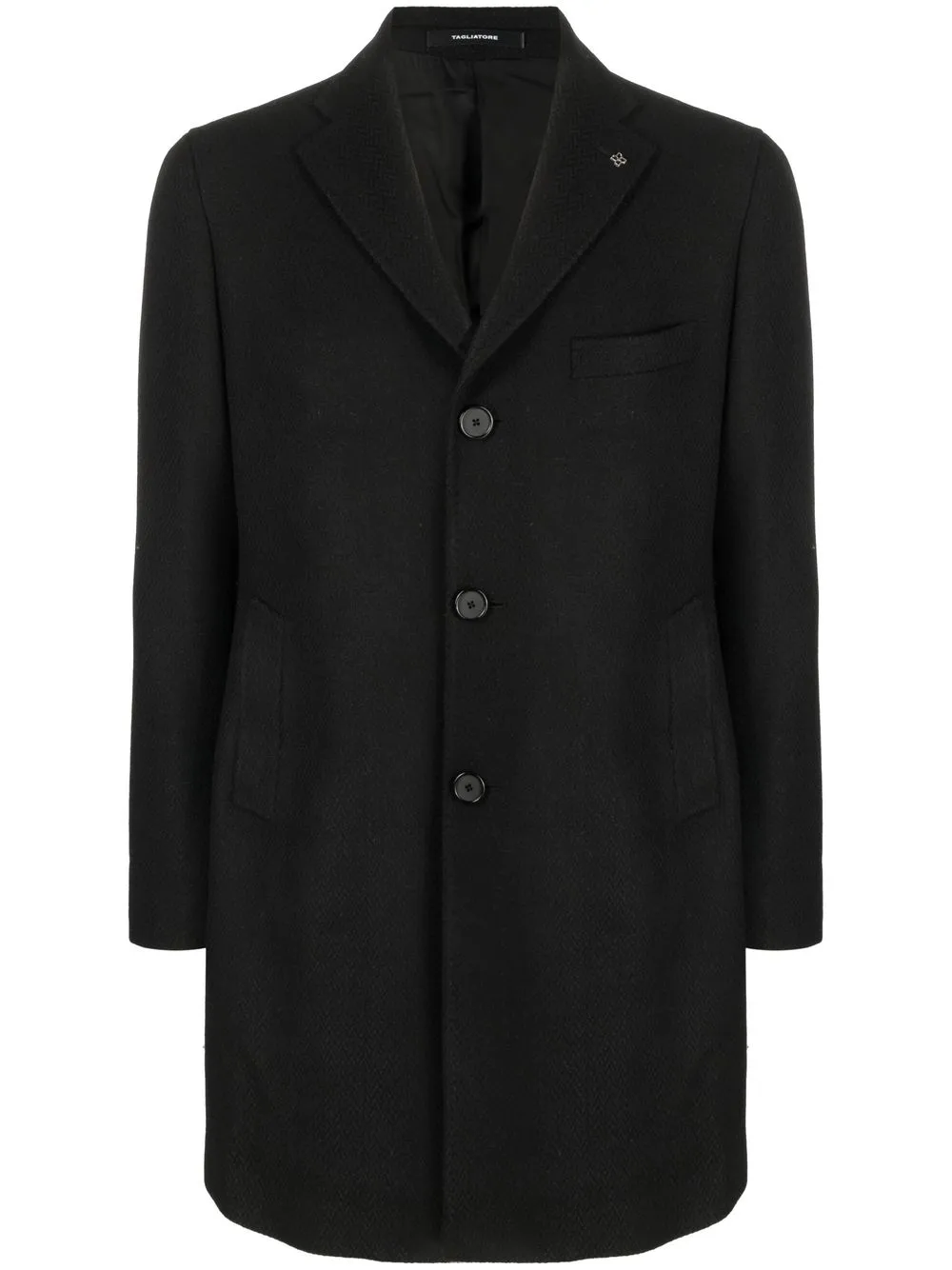 

Tagliatore single-breasted wool coat - Black