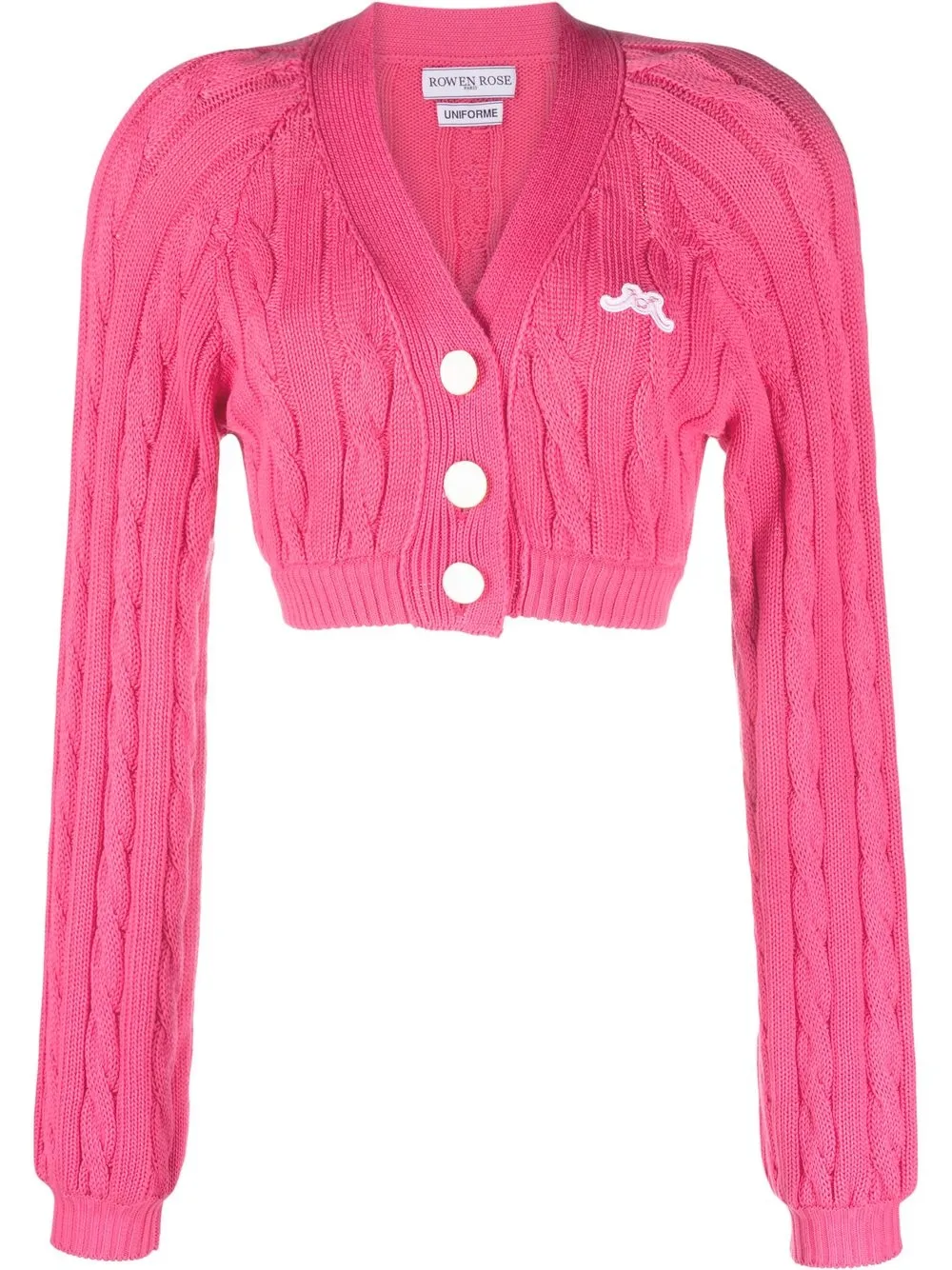 

Rowen Rose cropped V-neck cardigan - Pink