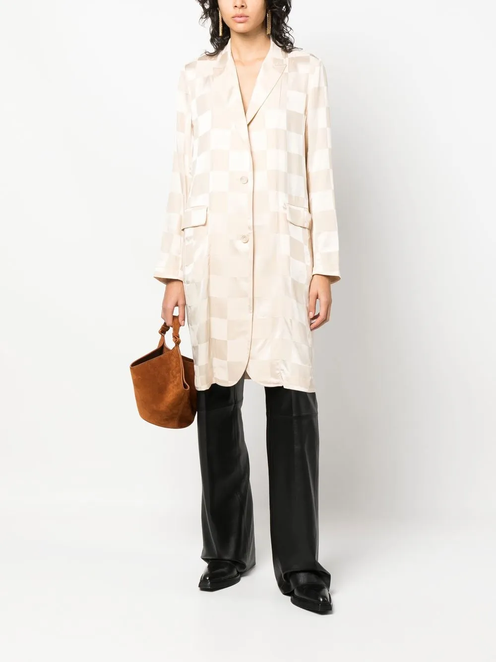 Uma Wang checkerboard-print shirt jacket | Oversized Jackets | Image 2
