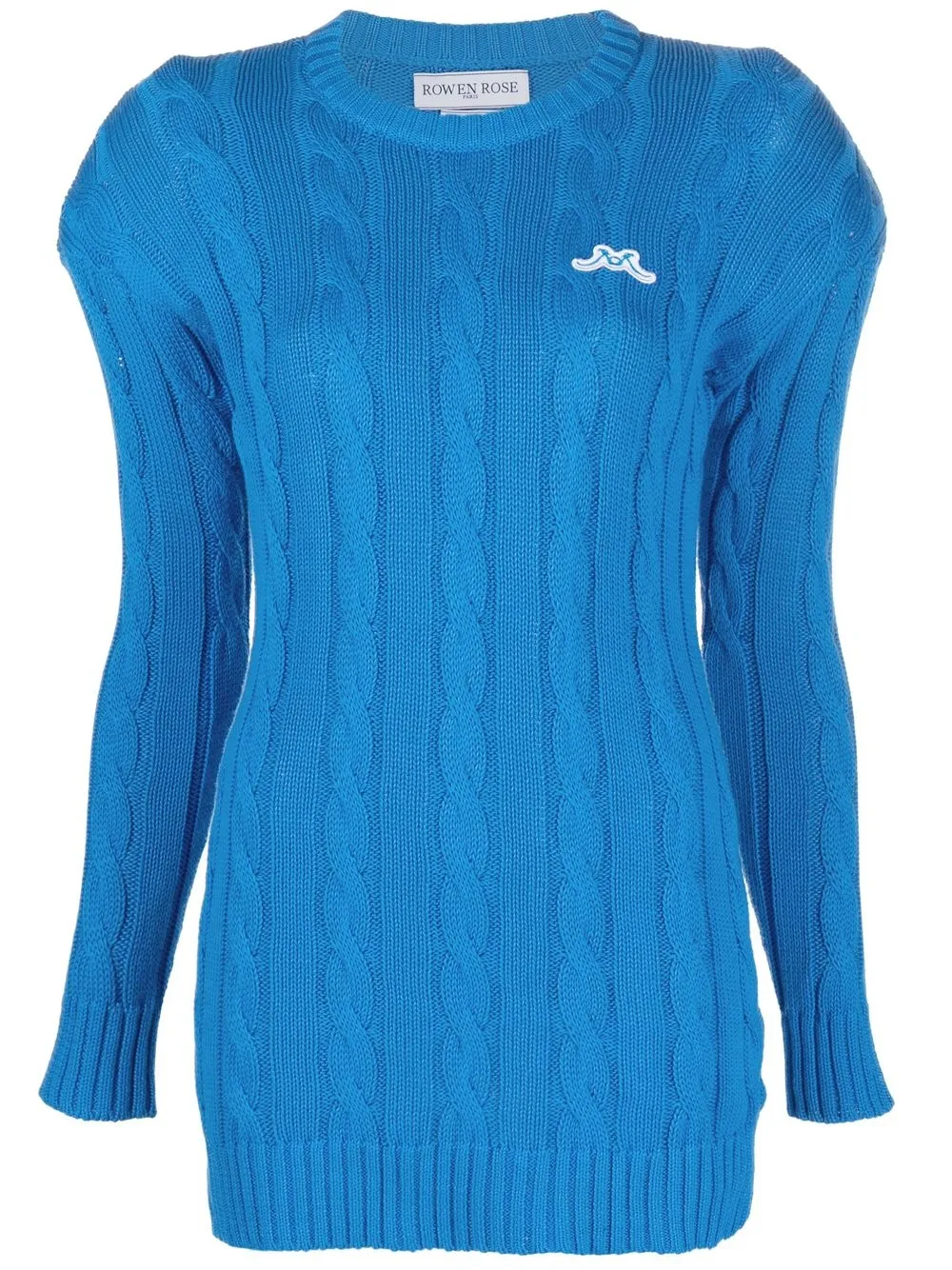 

Rowen Rose cable-knit crewneck jumper - Blue