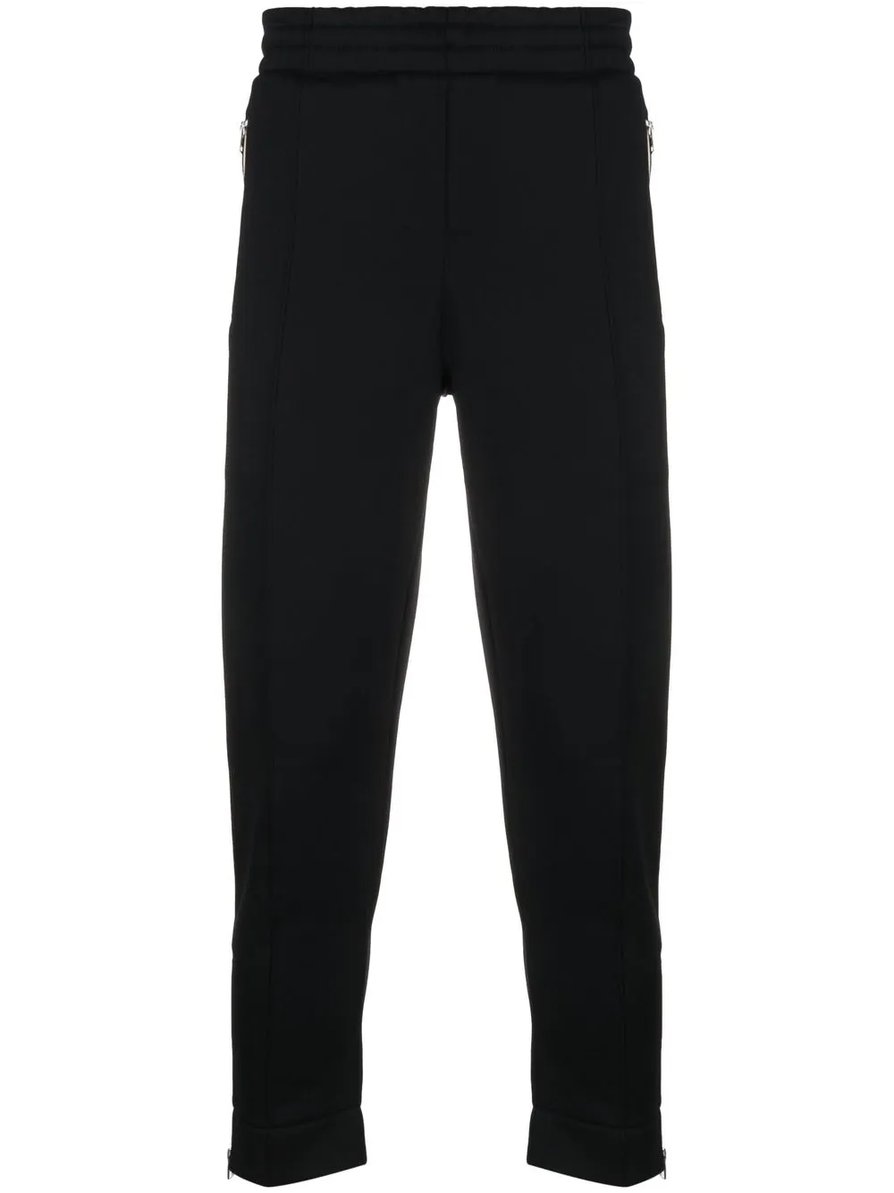 

AMI Paris zip-pockets cotton track pants - Black