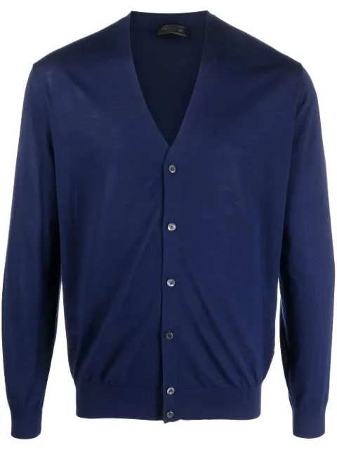 Prada fine-knit V-neck cardigan 
