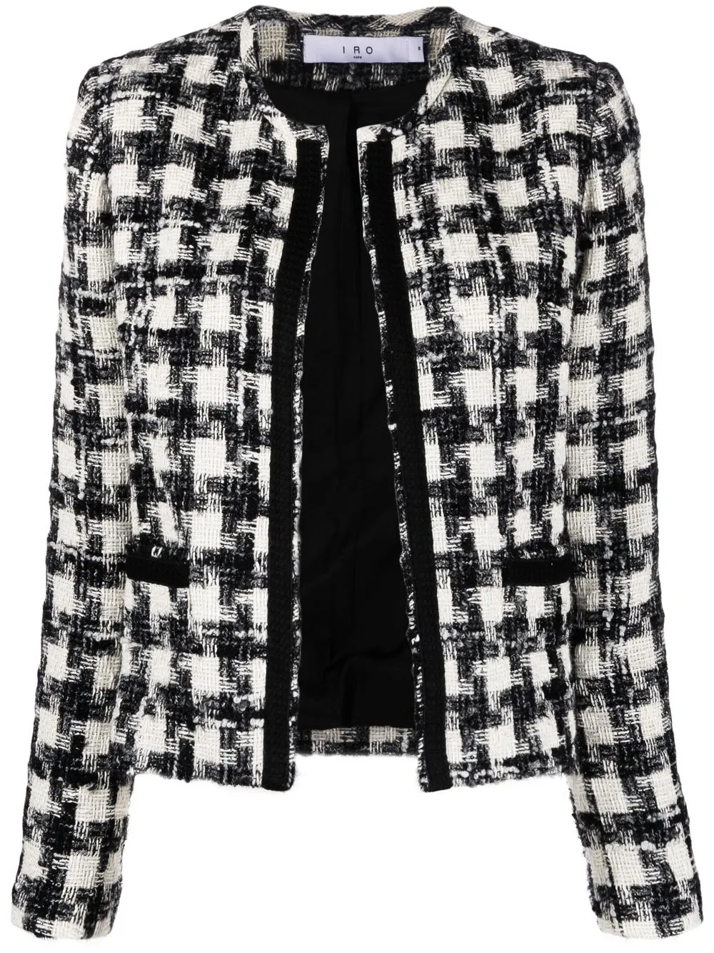 

IRO houndstooth-pattern tweed jacket - Black