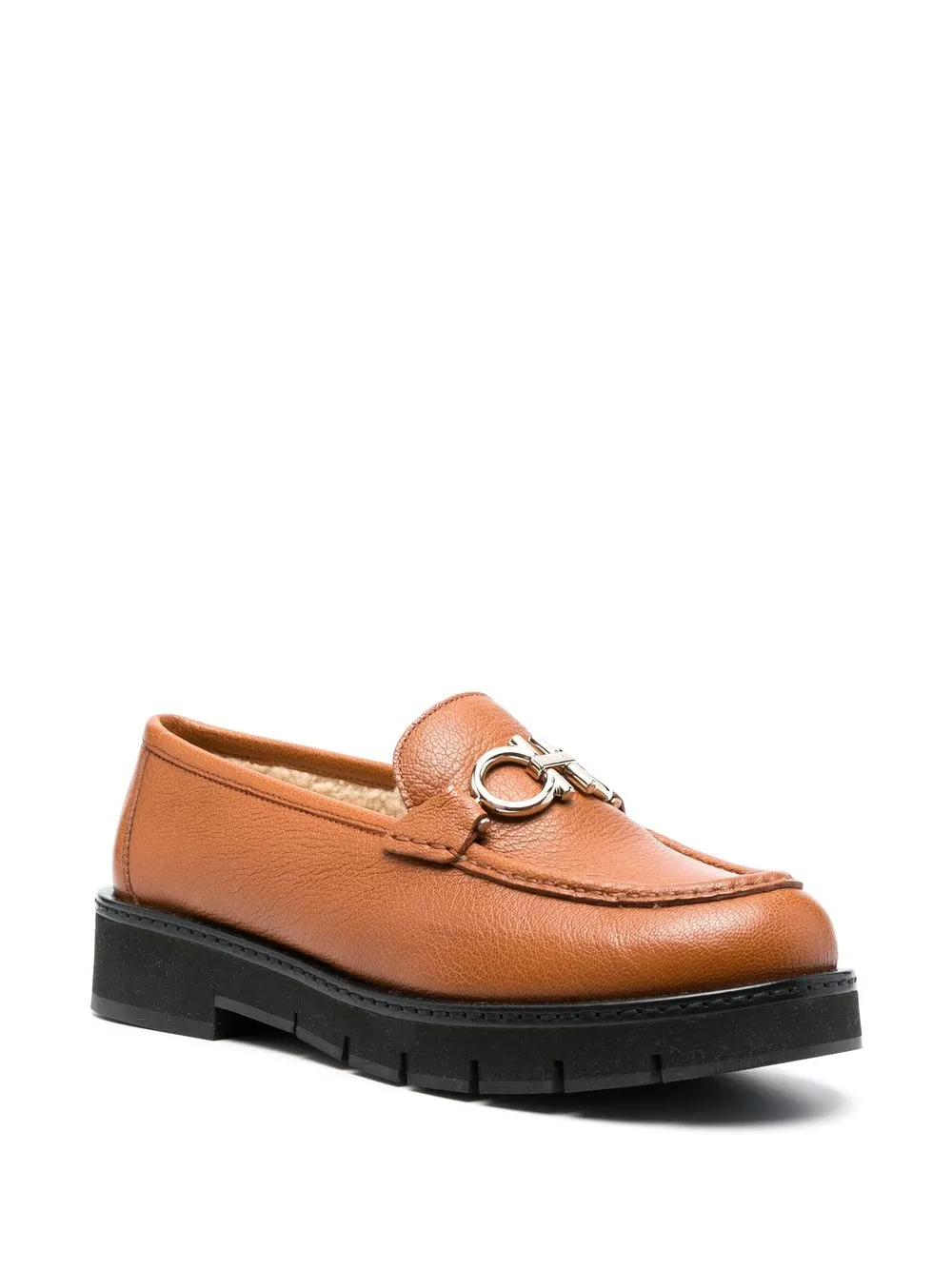 Ferragamo Rolo lammy loafers - Bruin