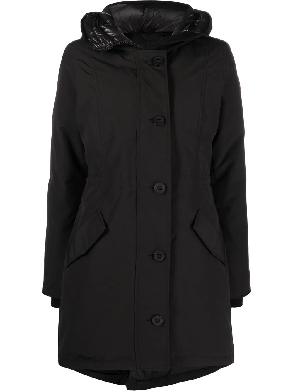 

Canada Goose single-breasted hooded coat - Black