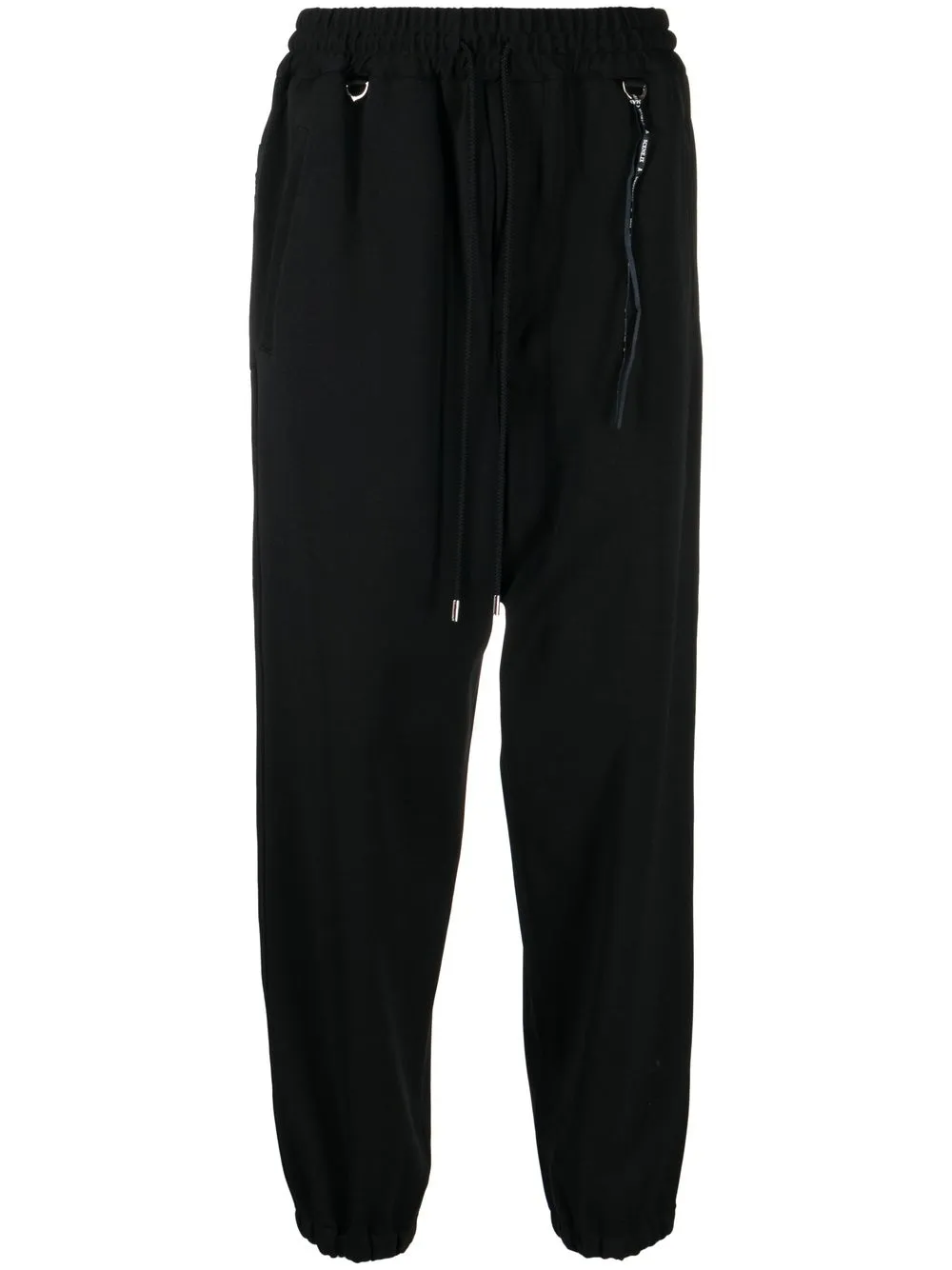 

Mastermind World strap-detail track pants - Black