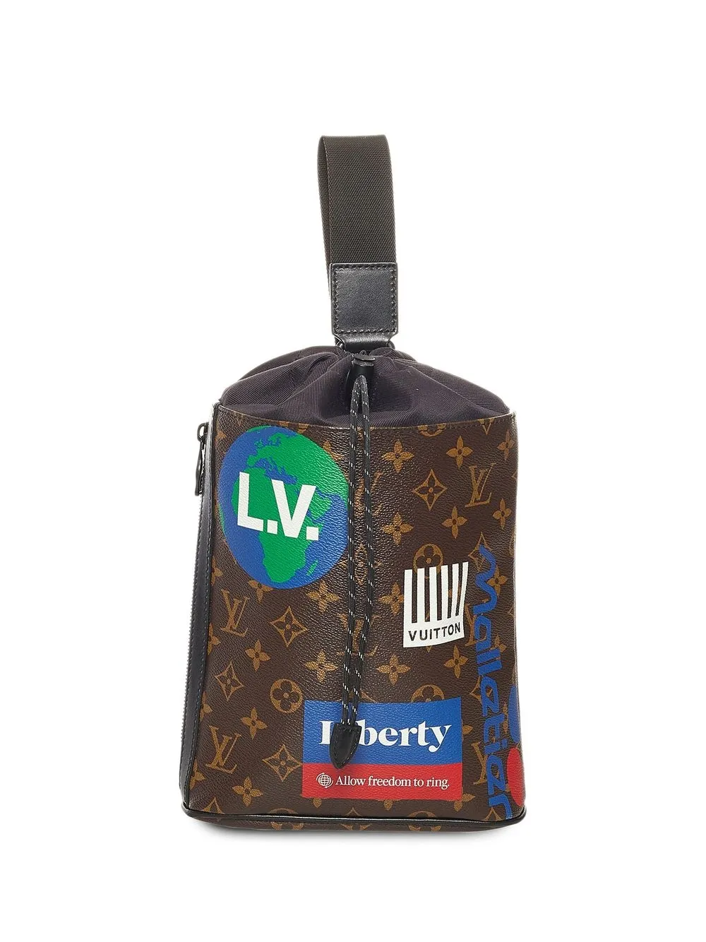 

Louis Vuitton 2019 pre-owned Chalk Sling graphic-print shoulder bag - Brown