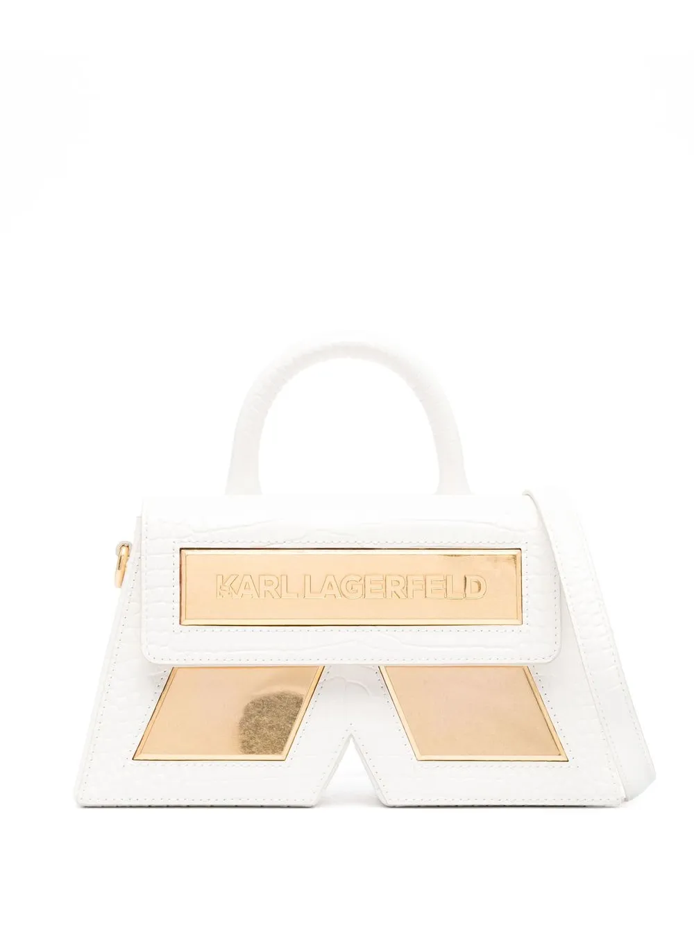 

Karl Lagerfeld tote con diseño trapezoidal - Blanco