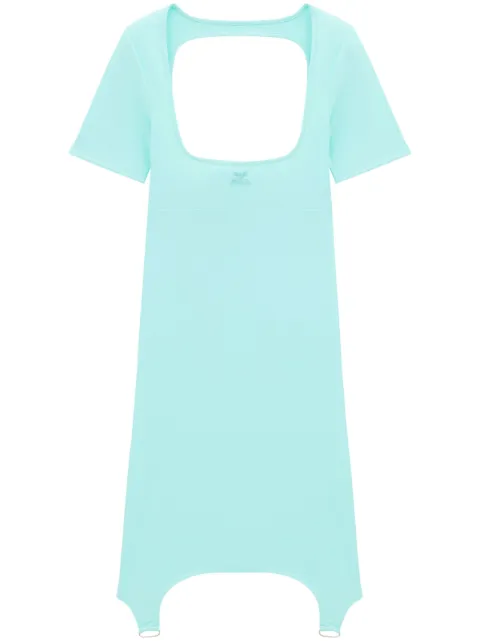 Courrèges square-neck cut-out mini dress