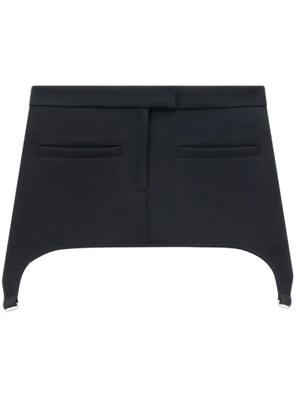 ワンピース COURREGES Women Mid Skirts 225MR0615FI0001 Q COURR 9999 Blac White and black oblique Prince of Wales midi skirt Courrèges