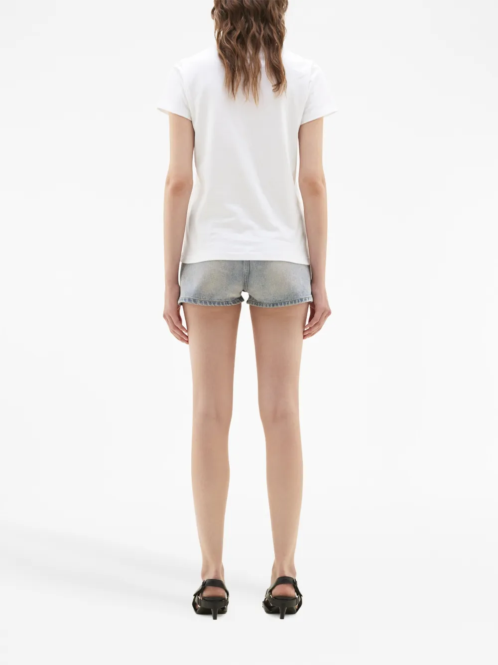 Shop Courrèges Logo-patch Cotton T-shirt In White