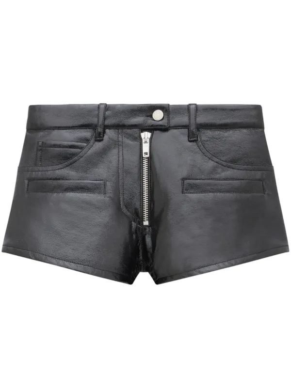 ショートパンツ COURREGES Women Shorts  Burmudas 125CPA298PL0170 9999 Black Courrèges cut-out zip-up Mini Shorts | Black | FARFETCH