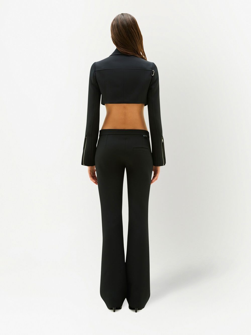 Shop Courrèges Strap-detail Cropped Jacket In Black