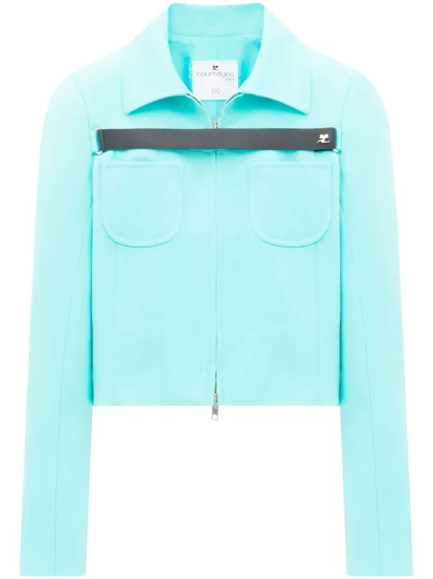 Courrèges logo-embellished twill strap jacket