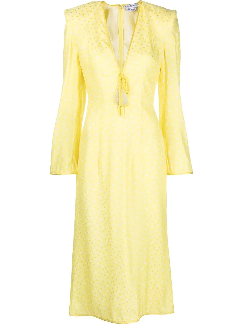 

Rowen Rose V-neck silk dress - Yellow