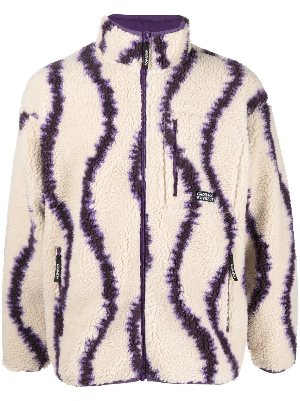 

Gramicci swirl-pattern shearling jacket - Neutrals