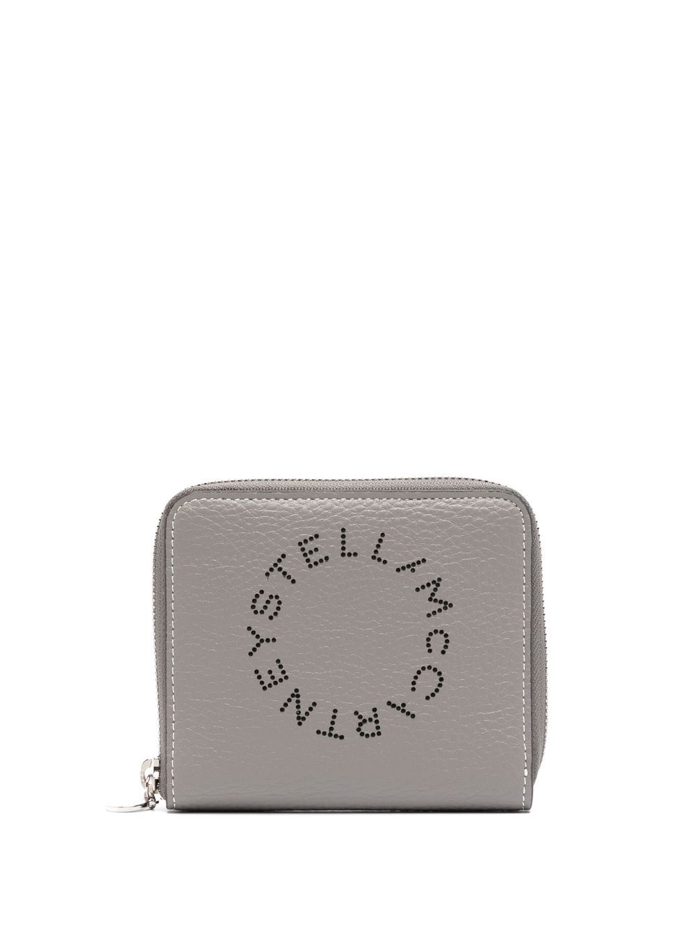 logo-print zipped wallet