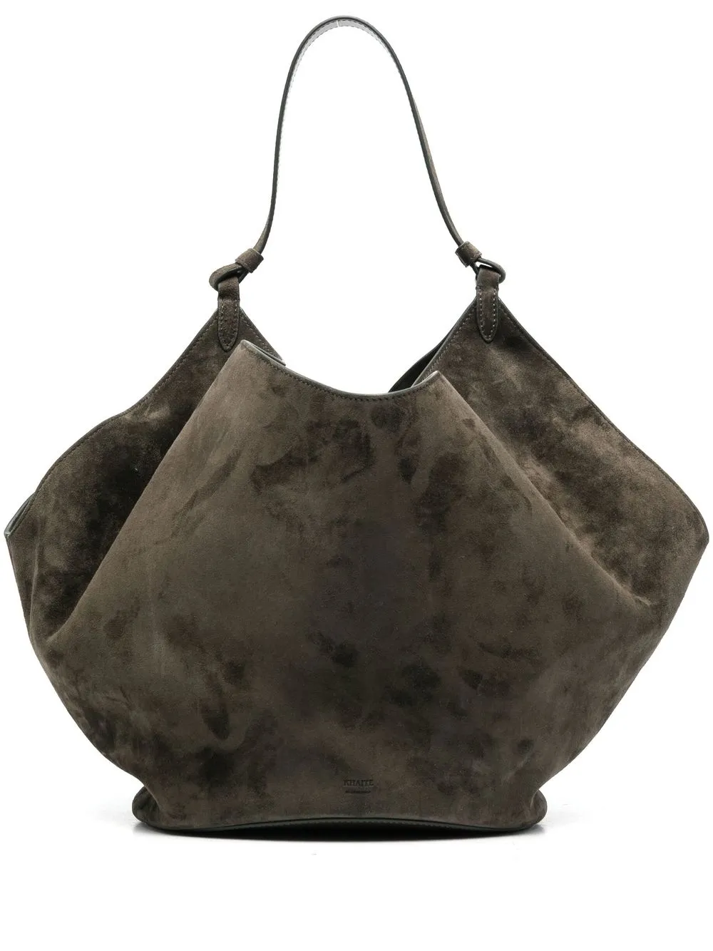 

KHAITE suede Lotuc tote bag - Green