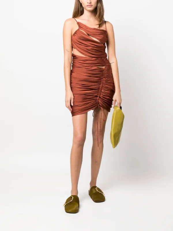 Isa Boulder Ruched cut-out Mini Dress - Farfetch