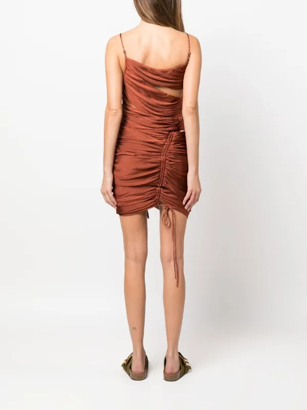 WARDROBE.NYC ruched-detailing Sleeveless Dress - Farfetch