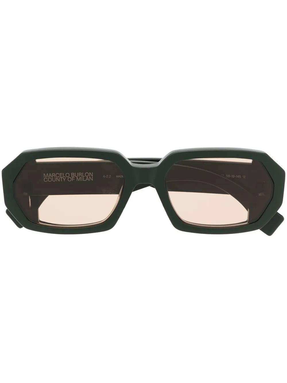 

Marcelo Burlon County of Milan lentes de sol con armazón geométrica - Verde