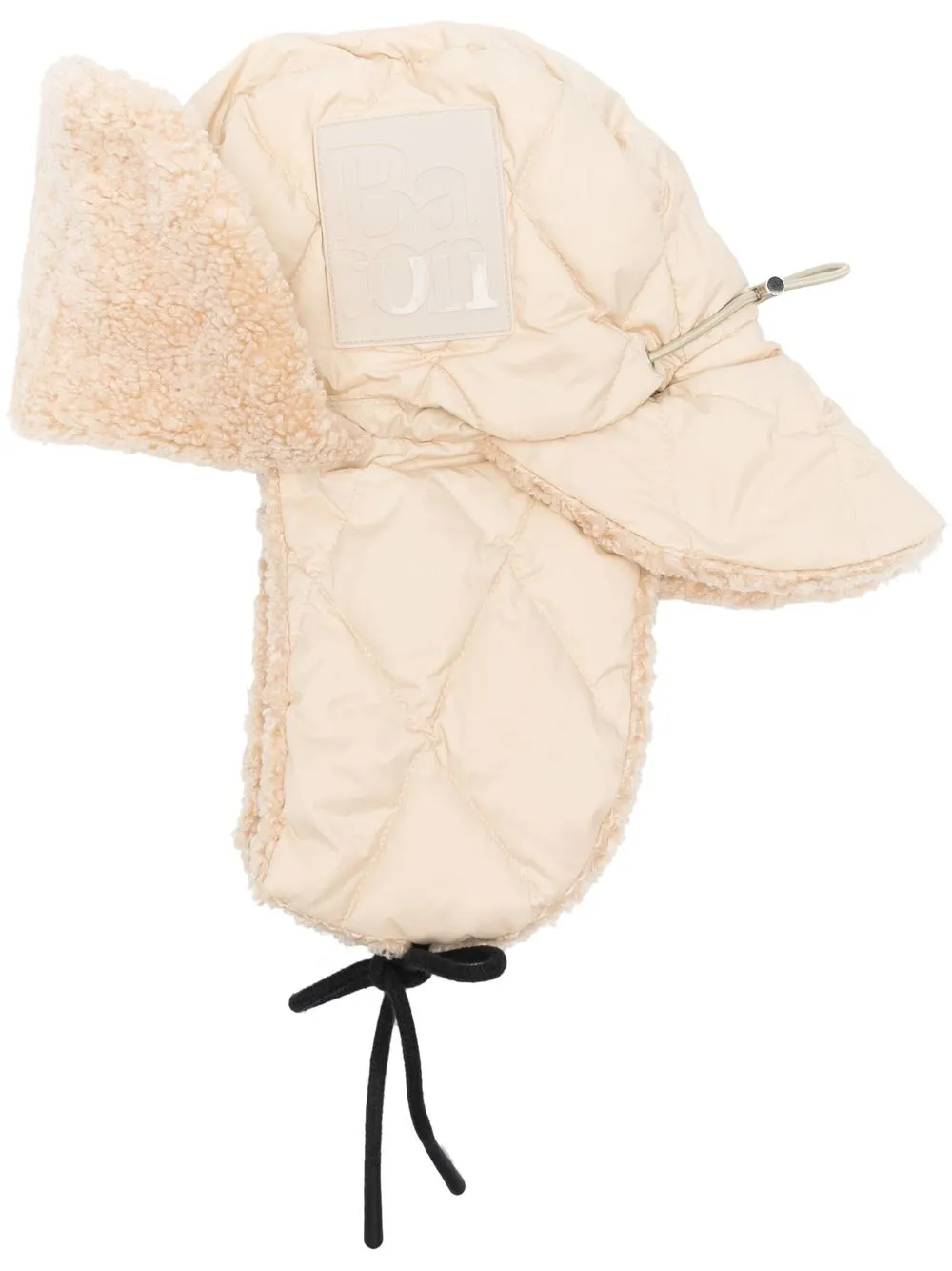 

Bacon quilted faux shearling-lined cap - Neutrals