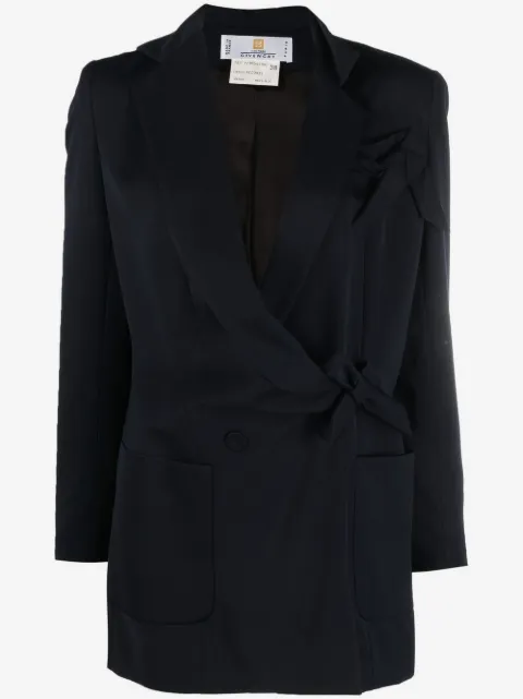 Givenchy Pre-Owned 1990s bow-detail double-breasted blazer