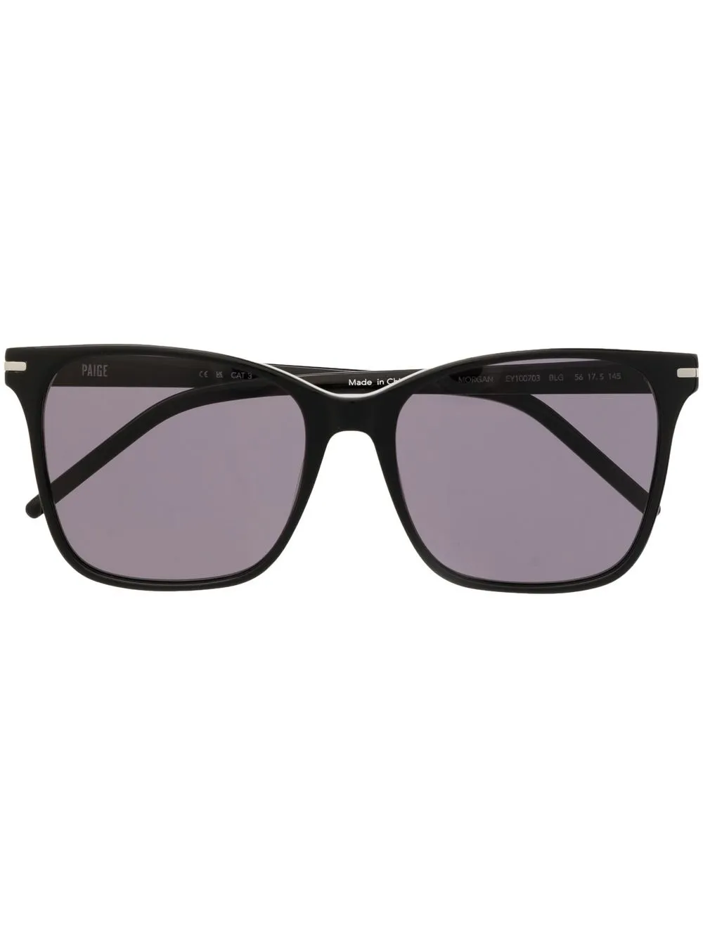 

PAIGE square frame sunglasses - Black