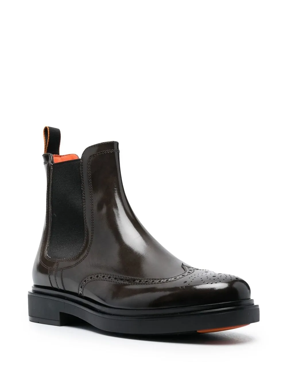 Santoni Leren enkellaarzen - Bruin