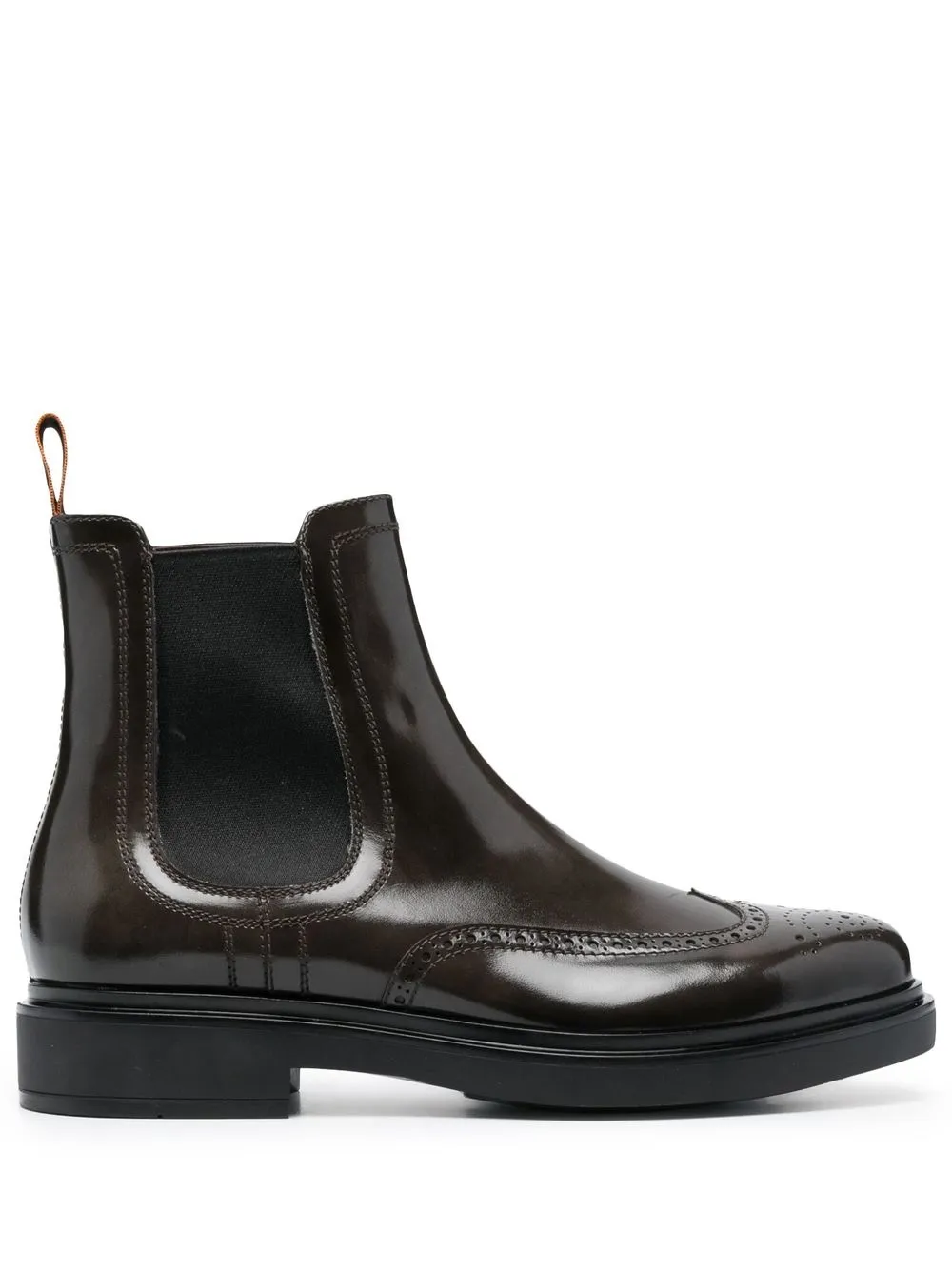 

Santoni botines con perforaciones - Marrón
