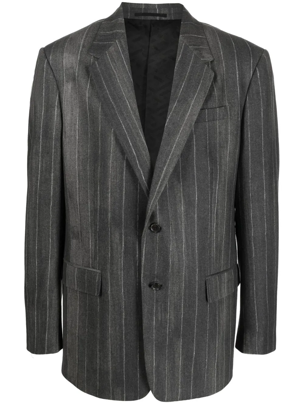 

Versace striped single-breasted blazer - Grey