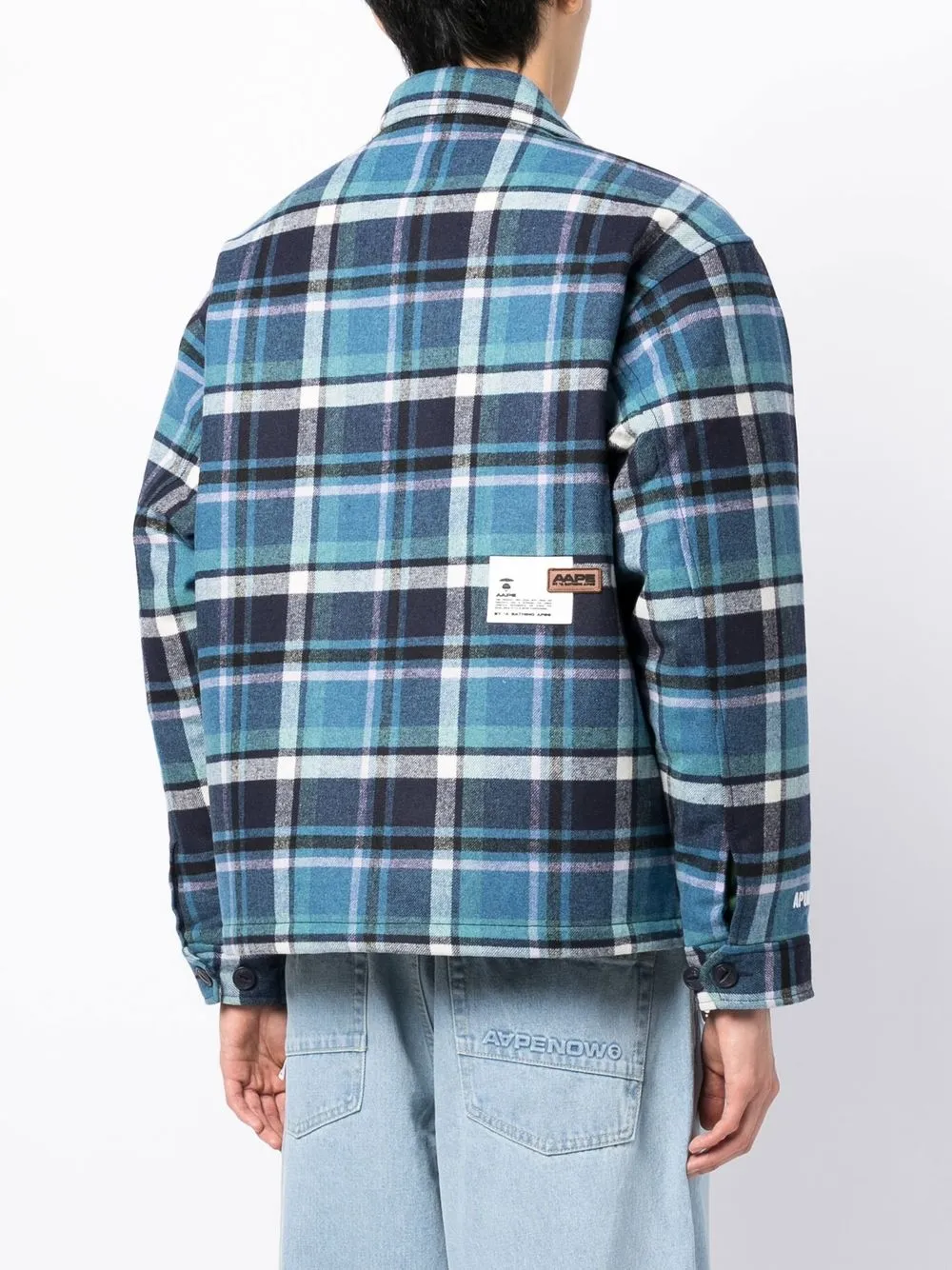 Affordable Off-White check-print zip-up shirt Men