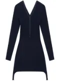 Courrèges ribbed-knit zip-up dress - Blue